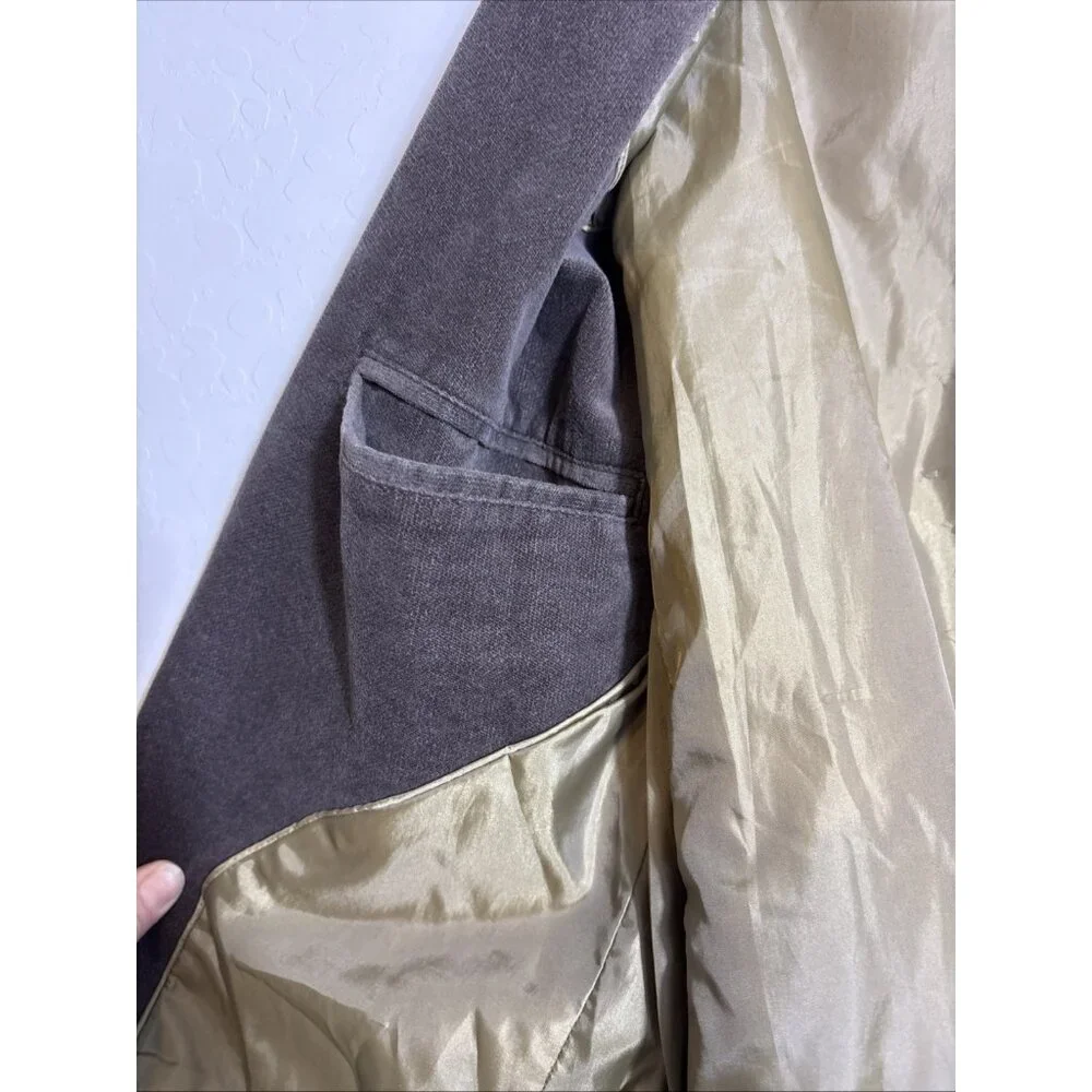 Gap Men XL Brown Suede Cotton Academia Y2K VTG Preppy 2-Button Blazer Grandpa‎